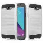 Wholesale Samsung Galaxy J7 V Perx J7 Sky Pro (2017) Armor Hybrid Case (Silver)